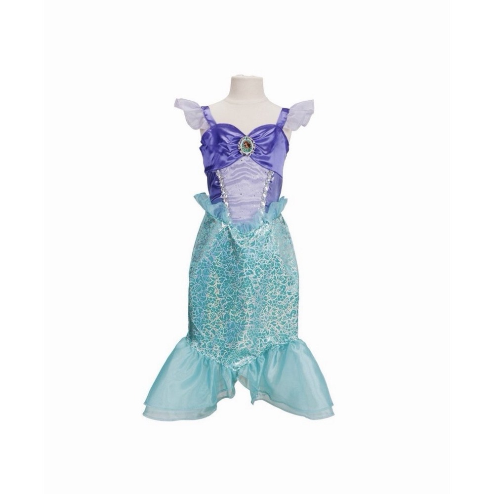 NEW Disney Princess Ariel Core Dress Costume Fits Sizes 4-6X NWT - Picture 3 of 12
